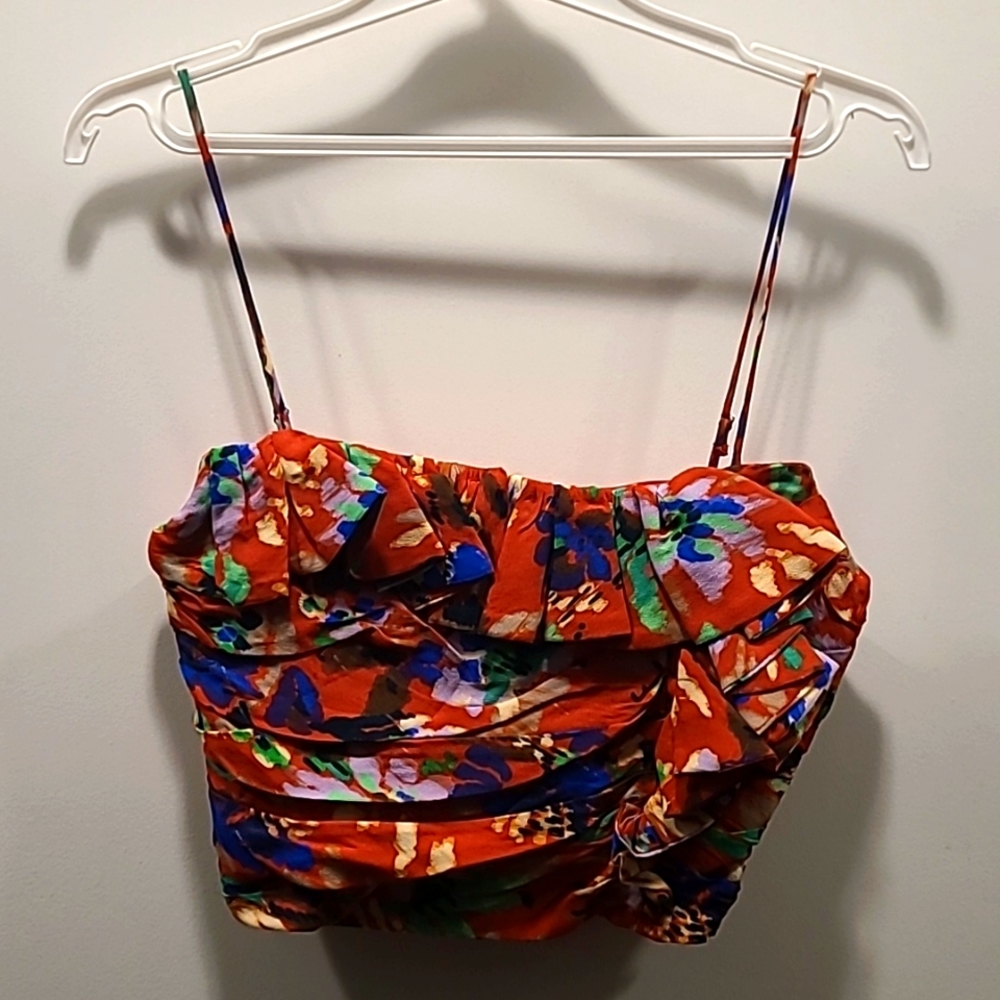 *3/$20 Closet Clearout* NWOT Zara s.S red floral top
